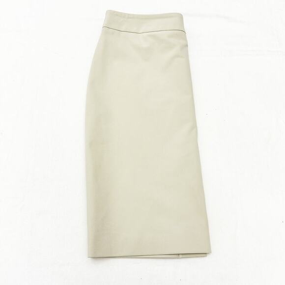 Teenflo Polyester Khaki Cream Pencil Skirt Canada Professional Office Size 10 - Picture 5 of 5